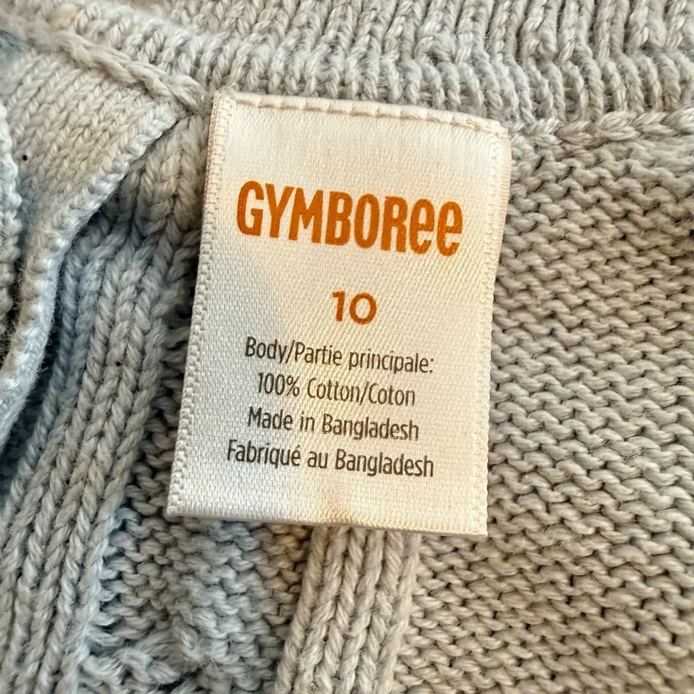 Gymboree Light Blue Cable Knit Sweater Dress Girls Size 10